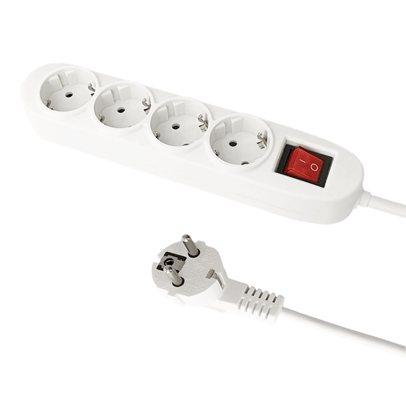 Regleta europea de 4 vías con interruptor JL-3,XS-XBDK40