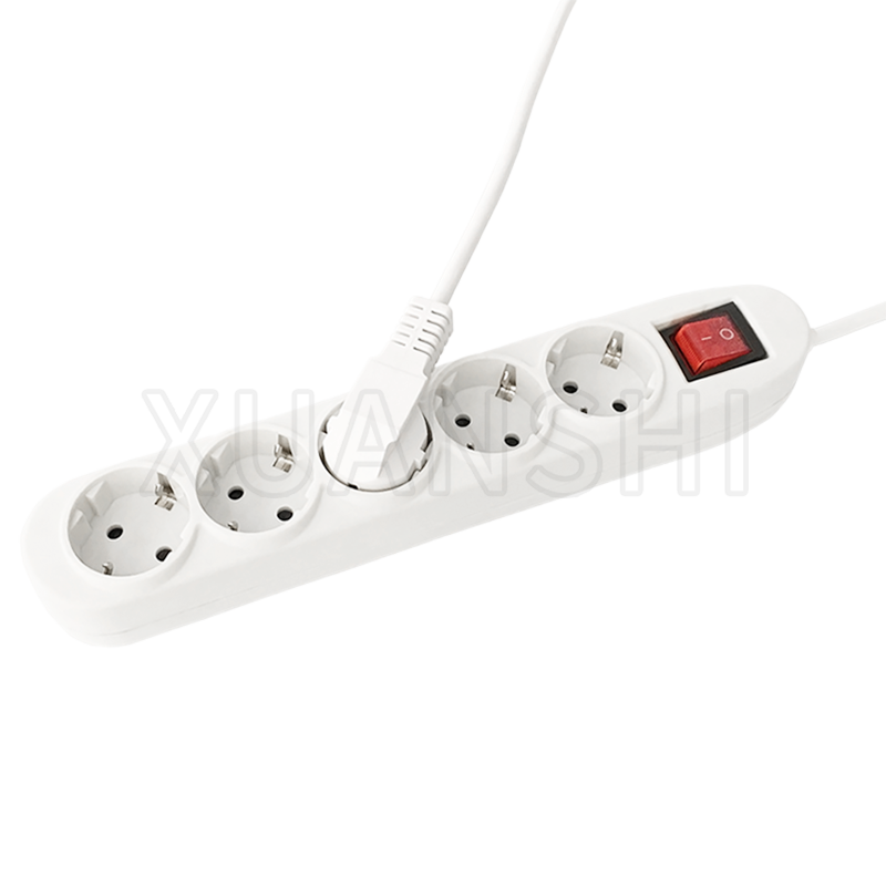 Regleta europea de 5 vías con interruptor JL-3,XS-XBDK50