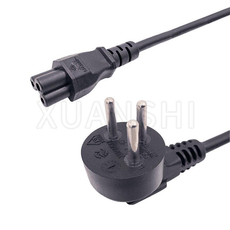 Cable de alimentación de enchufe de 3 pines de Israel con conector C5 JL-10, JL-48