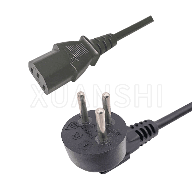 Cable de alimentación de enchufe de 3 pines de Israel con conector IEC C13 JL-10, JL-38C