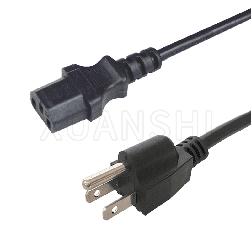 Cable de alimentación estándar americano de 3 pines con conector hembra JL-15, JL-38