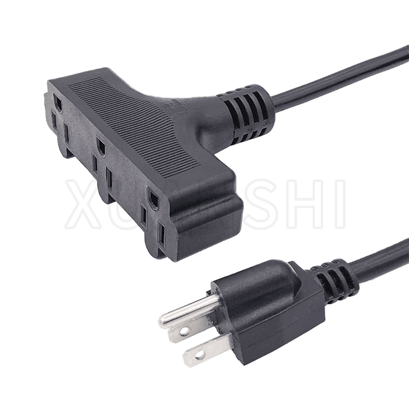 Cable de extensión estándar americano con tres enchufes JL-15, JL-43